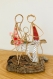Jolie famille figurines ficelle papier parents enfants cadeau original naissance bébé amour coeur sculpture ficelle kraft armé bois flotté