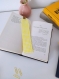 Marque page en tissu - signet - bookmark - vichy jaune