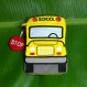 Trousse brodée bus scolaire