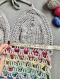 Rainbow halter top crochet - gris - taille m