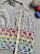 Rainbow halter top crochet - gris - taille m