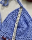 Rainbow halter top crochet - bleu lilas - taille m
