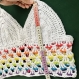Rainbow halter top crochet - blanc - taille l