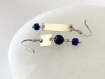 Boucles d’oreilles asymétriques « lapis lazuli »