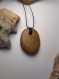 Collier lisbonne - pierre ocre foncé