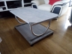 Table basse de salon bois et métal