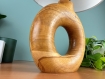Lampe à poser en bois massif recyclé | lampe à poser unique et durable  |  donuts