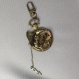 Porte-clé steampunk papillon en résine avec rouage de montre - montre gousset original pour bijoux de sac