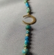  bracelet wicca en jaspe bleu et acier inoxydable 