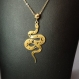 Parure dorée serpent en acier inoxydable - un symbole puissant de la magie wicca 