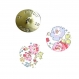 Boutons x 5 liberty felicite b rose taille au ch 