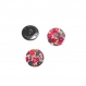 Boutons x 5 liberty gleeson rose et gris taille au choix 