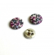 Boutons x 5 liberty pepper violet taille au choix 