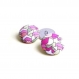 Boutons x 5 liberty pop rose taille au choix 