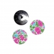 Boutons x 5 liberty rosalind a rose taille au choix 