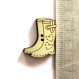 Décoration 2 x 1,5 cm à coller en forme de paire de bottes