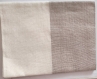 Bande à broder 80 cm x 20,5 cm bicolore blanc et taupe