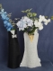 Décoration mariage, cache-vase,,cache-pot, photophore blanc/doré