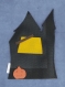 Halloween photophore, cache-vase, cache-pot, veilleuse – maison hantée noire/jaune