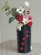 Mariage/saint valentin - cache vase noir/5 cœurs rouges #cachevase #deco #cachepot  #vase #cadeau #photophore #couvrevase #fleurs #plantes #pot #papervase #séjour #bureau #décoration table