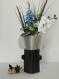 Cache vase noir/argent #cachevase #deco #cuisine #cachepot  #vase #cadeau #photophore #couvrevase #fleurs #plantes #pot #papervase #séjour #bureau