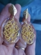 Boucles d'oreilles en résine epoxy style oriental