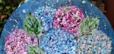Tableau peinture acrylique fleurs 