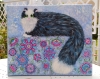 Tableau peinture acrylique chat à adopter 