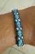 Bracelet avec des kheops® turquoise  et argenté