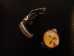 Boucles d'oreilles originale clips emoticones bisous