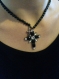Collier baroque double croix