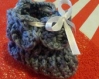 Chaussons bébé en laine fait main au crochet 