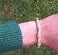 Bracelet petites perles papier colorées