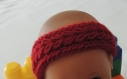 Bandeau accessoire bébé fait main tricot différentes tailles 