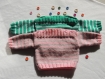 Pull vêtement bébé fait main tricot 3 mois