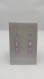 Boucles d'oreilles en perles de cristal preciosa violet et rose, crochet en acier inoxydable