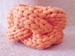 Bracelet manchette torsadé en coton orange