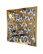 Décoration murale miroir doré ou argenté - cadre mural miroir décoratif léopard 27x27cm-panneau original moderne pour salon- cadeau original