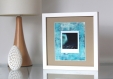 Photographie instax square sur papier acrylique - thème : aurore boréale #9 // décoration originale