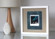 Photographie instax square sur papier acrylique - thème : aurore boréale #3 // décoration originale