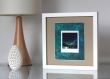Photographie instax square sur papier acrylique - thème : aurore boréale #2 // décoration originale