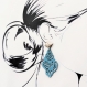 Boucles d'oreilles cuir bleu canard motif coquillage, support acier inoxydable argenté,  cadeau femme