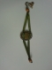 Bracelet  nacre support ovale sur satin  vert bronze