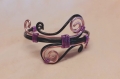 Bracelet félicie, en fil d'aluminium - boucles et spirales
