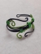 Bracelet félicie, en fil d'aluminium - boucles et spirales