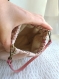Mini pochette / sac à main en tissu - ouverture clic clac