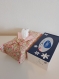 Housse de boite à mouchoir en tissu  - fleur et bouton - avec yoyo kilt