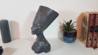 Statuette néfertiti imitation granit noir imprimée en 3d