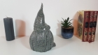 Statuette nain de jardin imitation granit gris imprimée en 3d