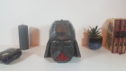 Statuette dark vador imitation granit noir et résine époxy rouge imprimée en 3d